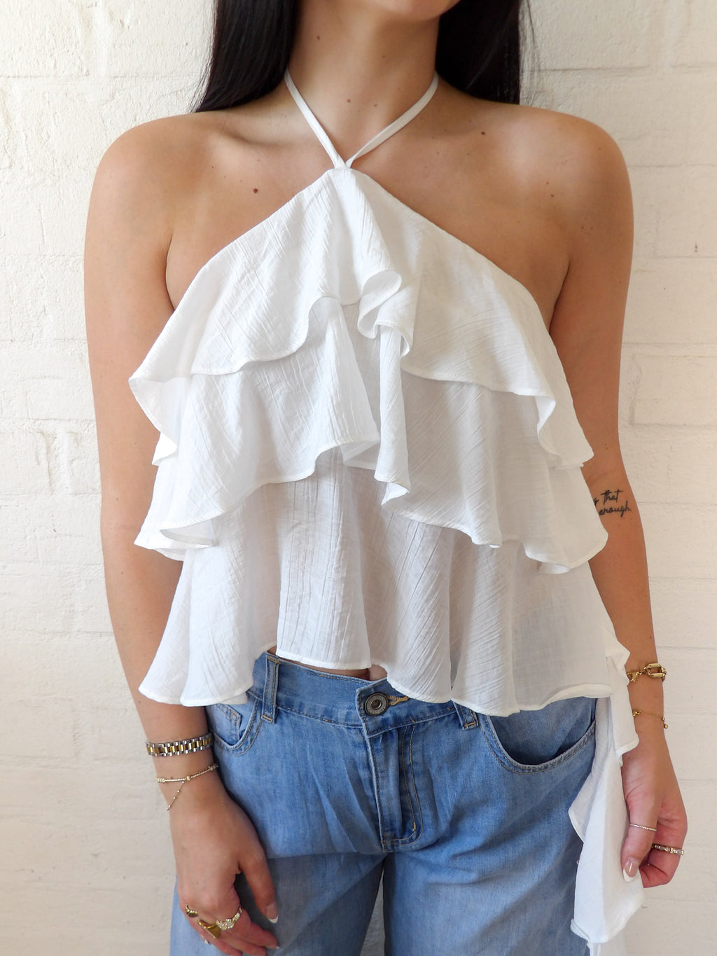 The Bori Frill Halter Top
