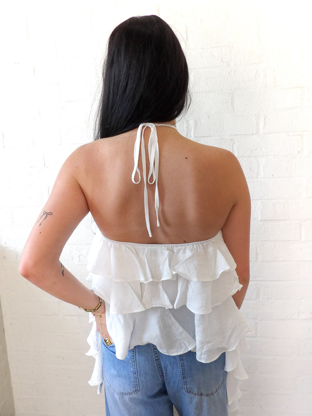 The Bori Frill Halter Top