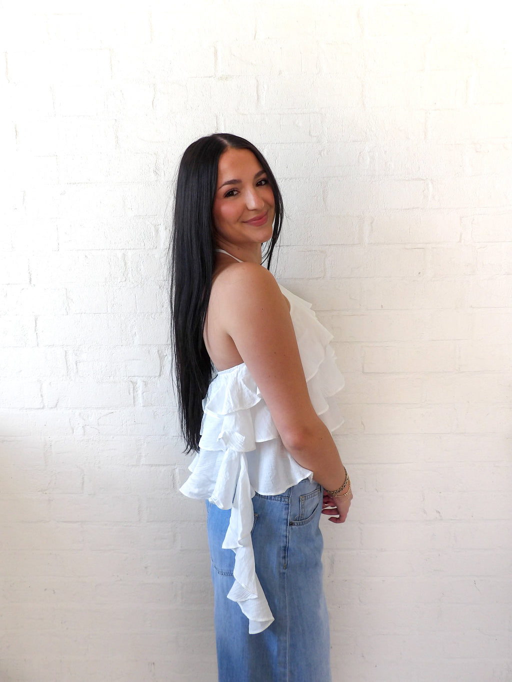 The Bori Frill Halter Top