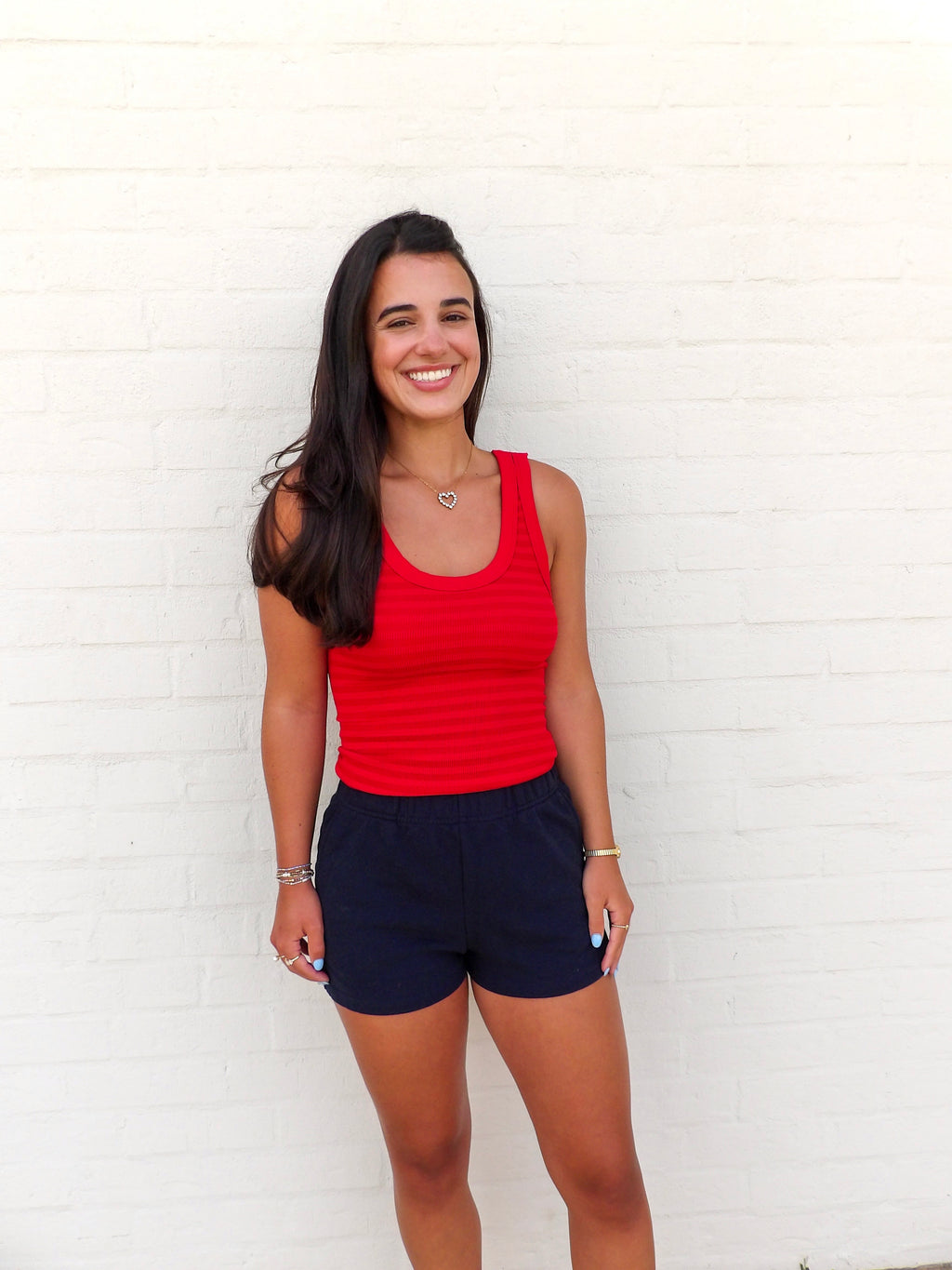 The Cherry Stripe Tank