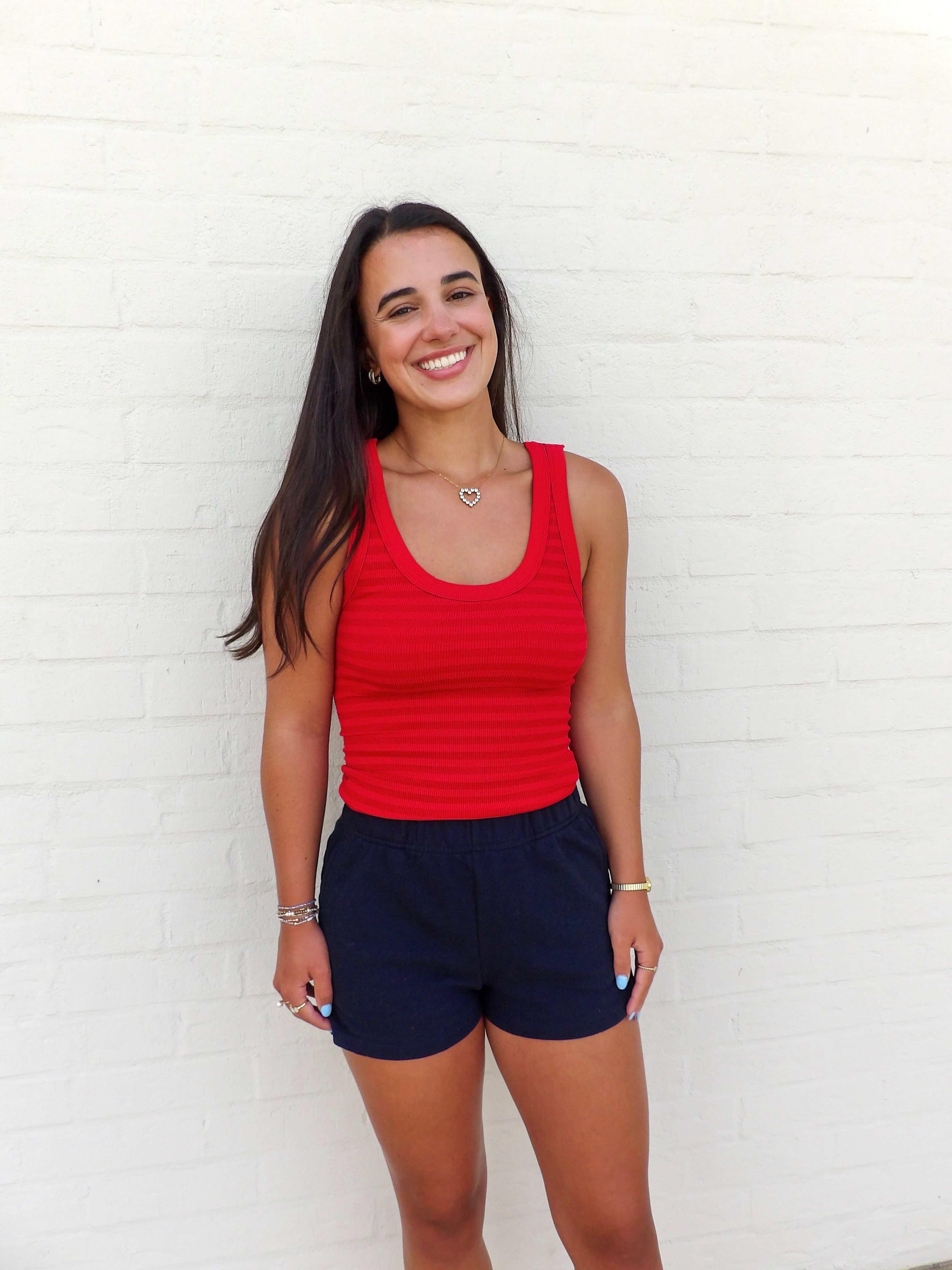 The Cherry Stripe Tank