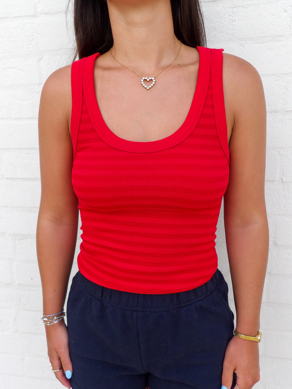 The Cherry Stripe Tank