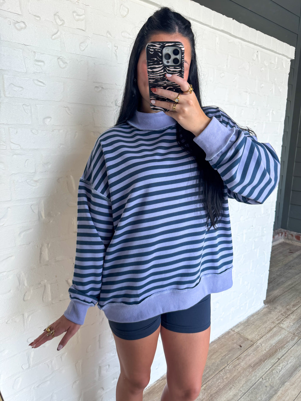 The Berry Stripe Mockneck