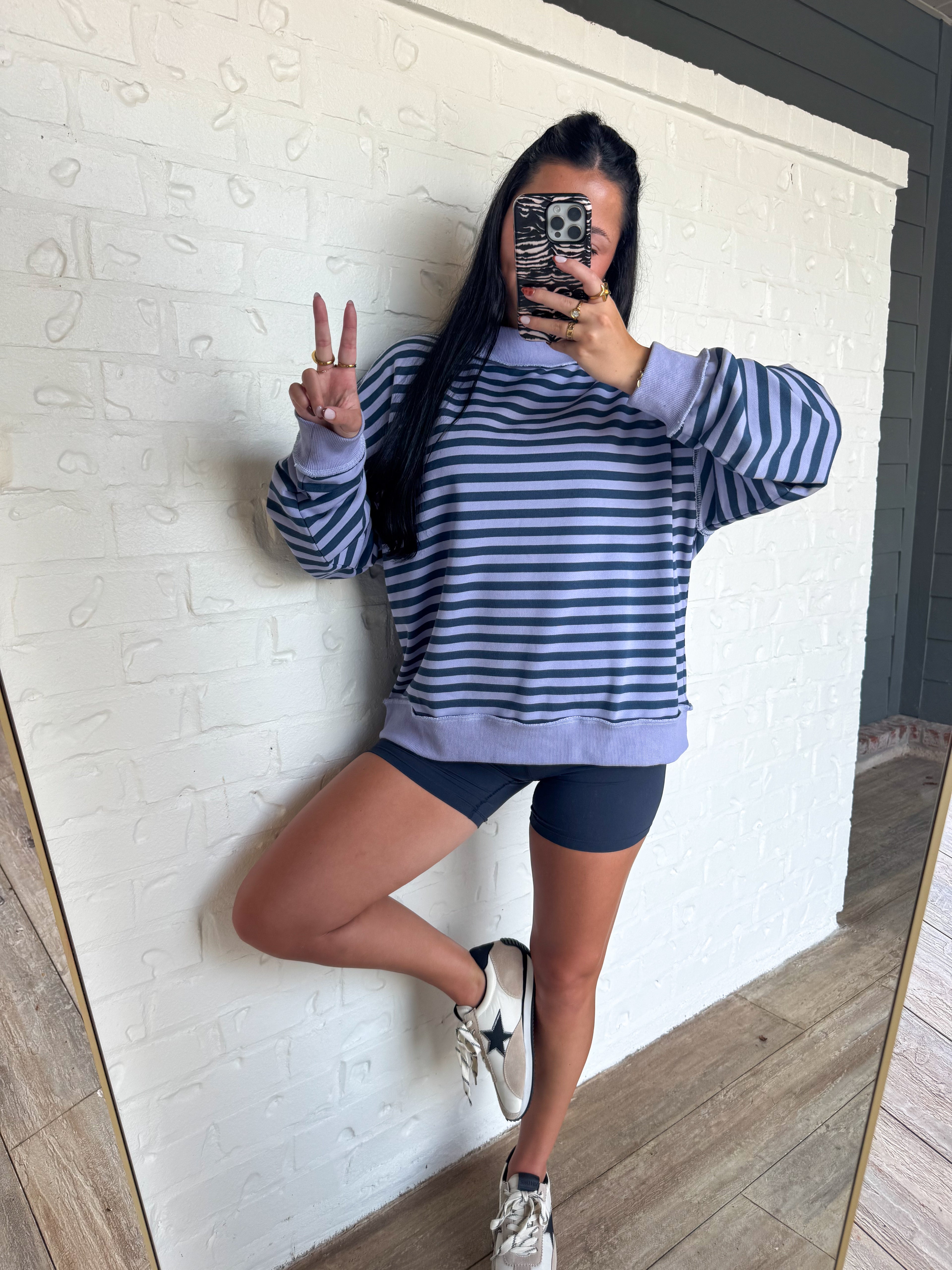 The Berry Stripe Mockneck