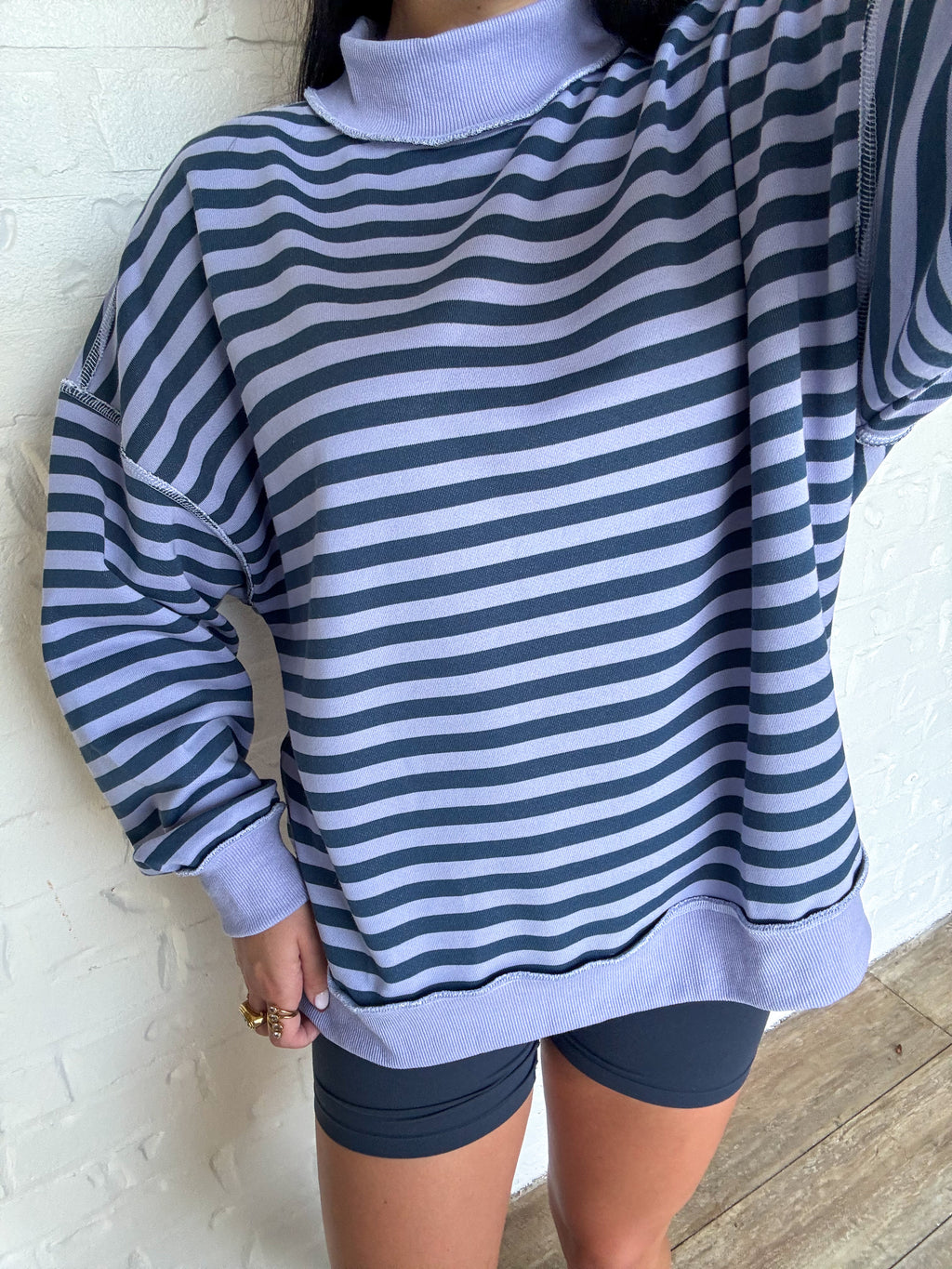 The Berry Stripe Mockneck