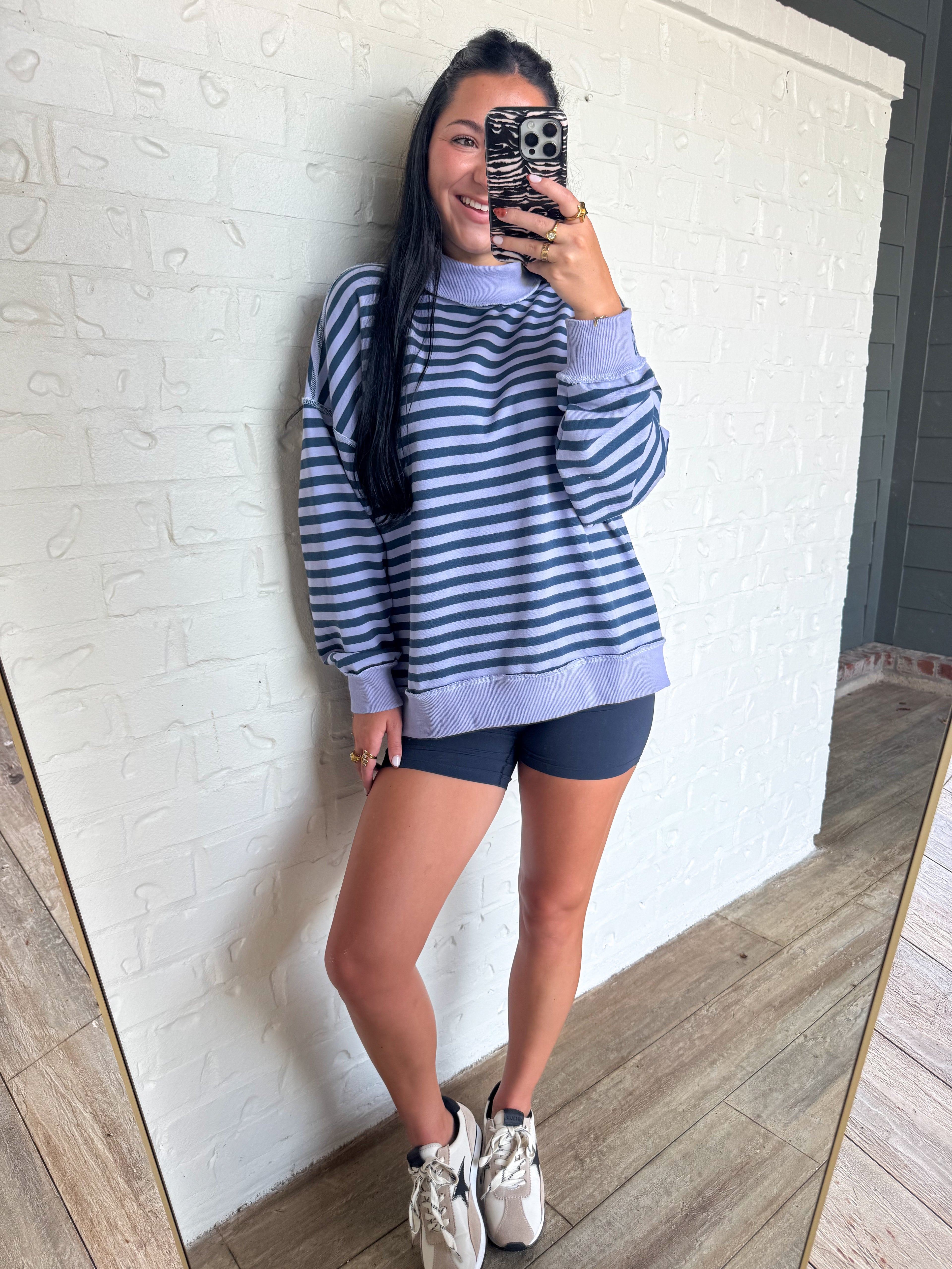 The Berry Stripe Mockneck