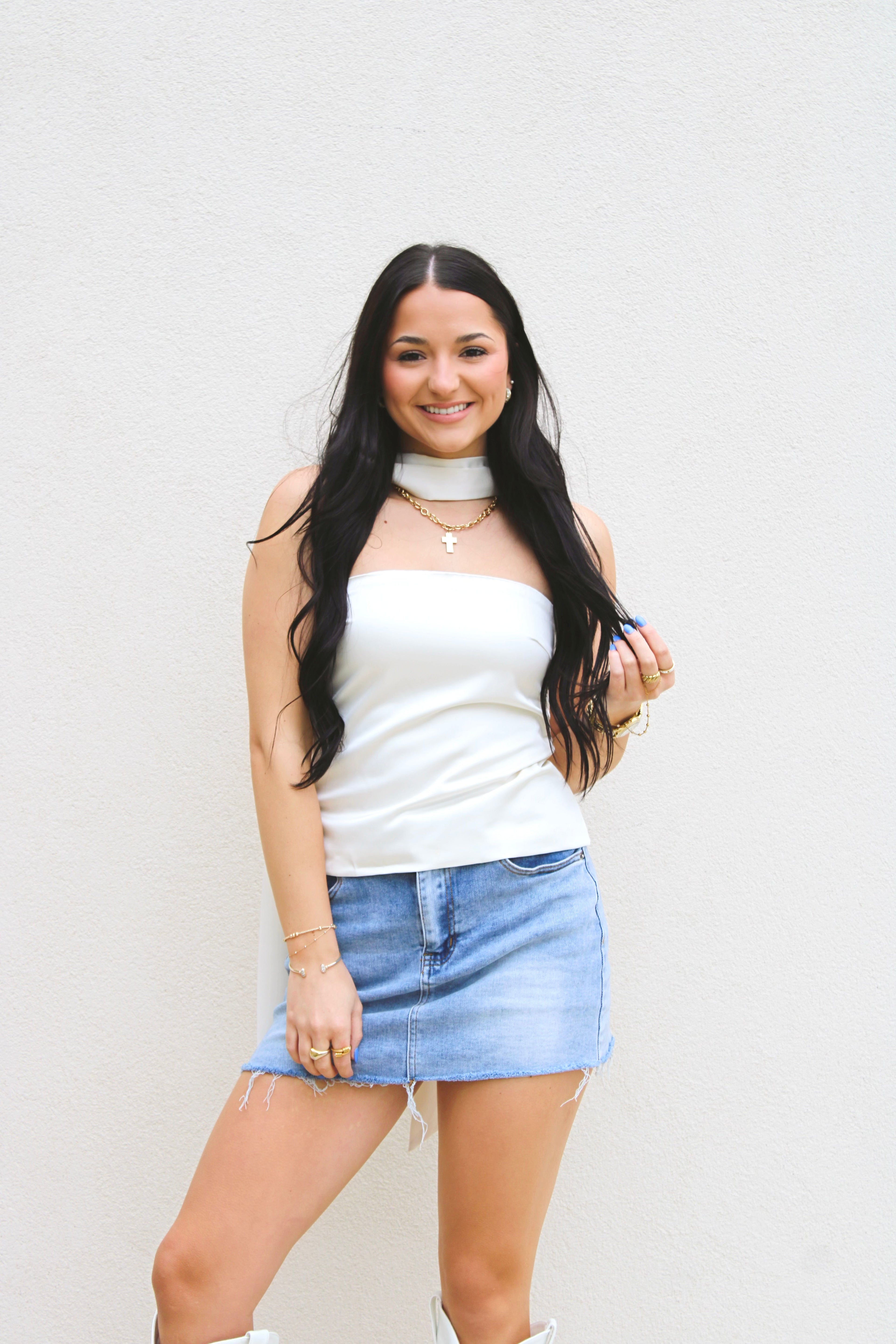 The Scarlet & Scarf Top