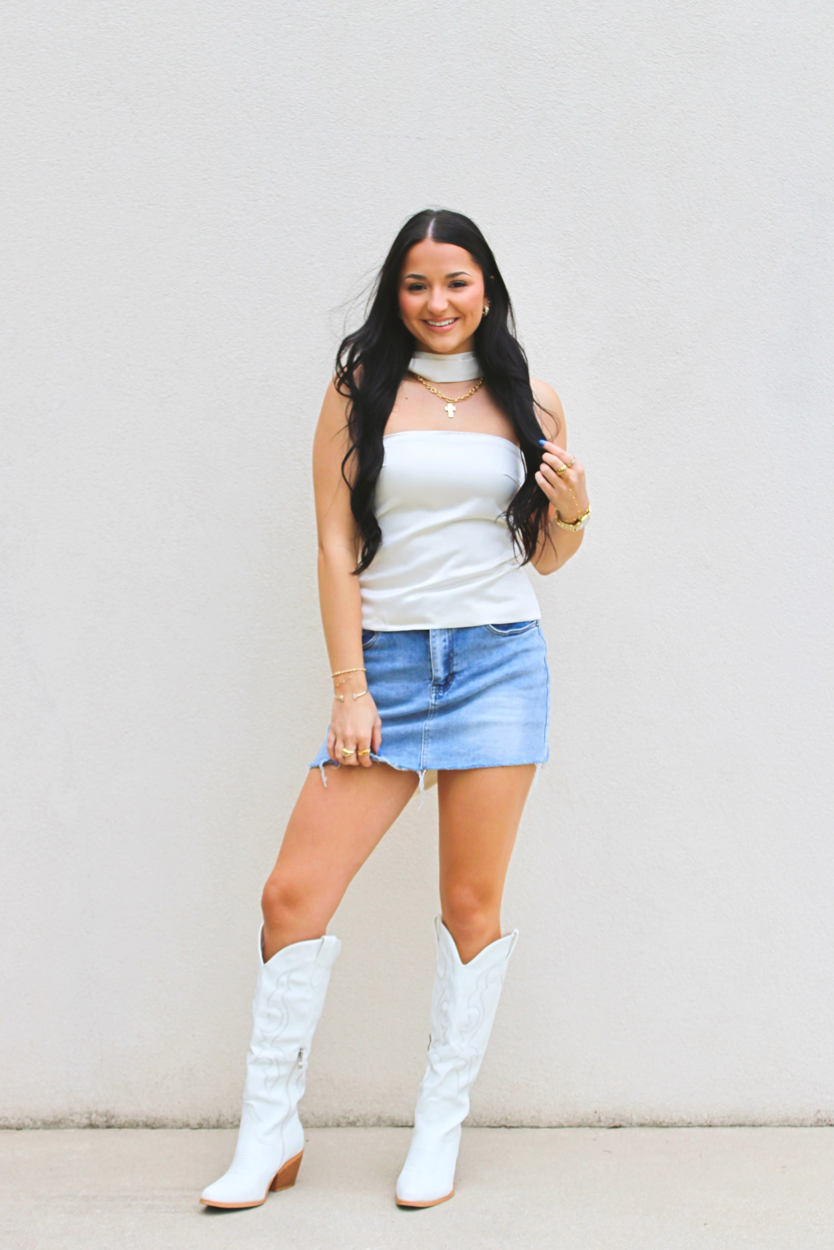 The Scarlet & Scarf Top
