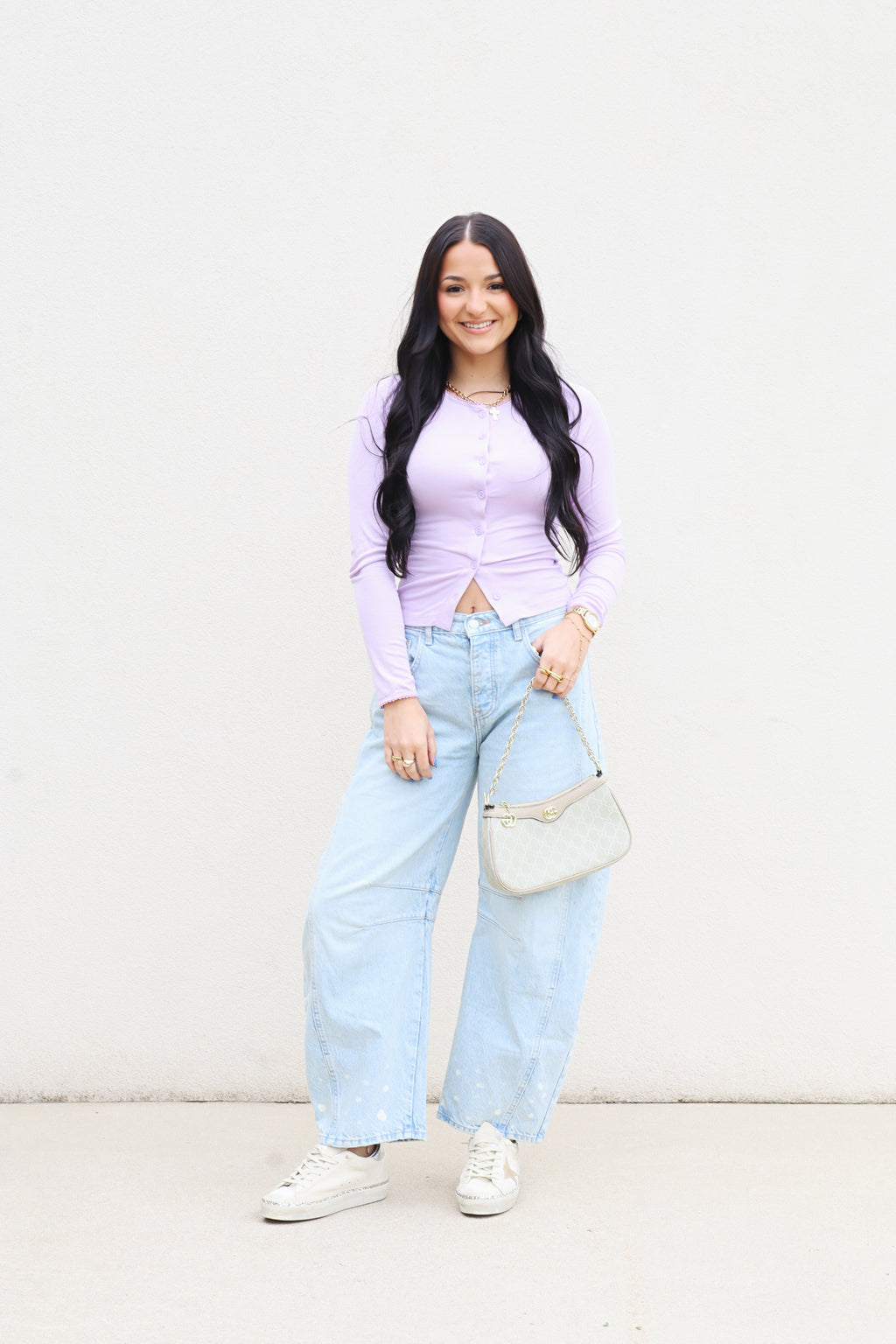 The Rowan Button Top