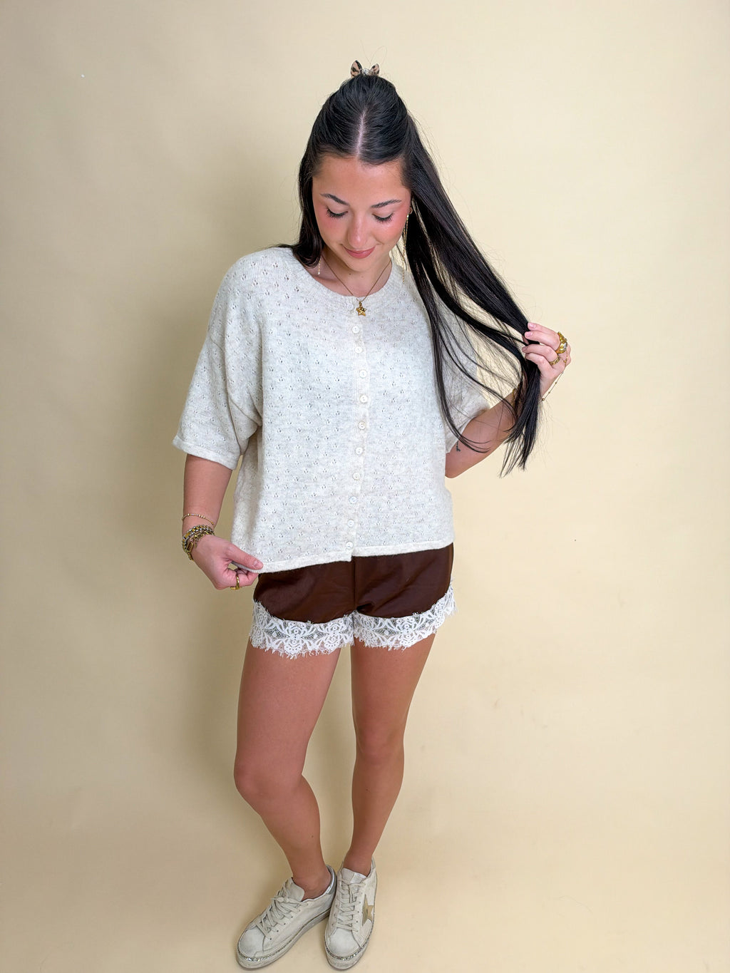 The Peyton Pointelle Cardigan