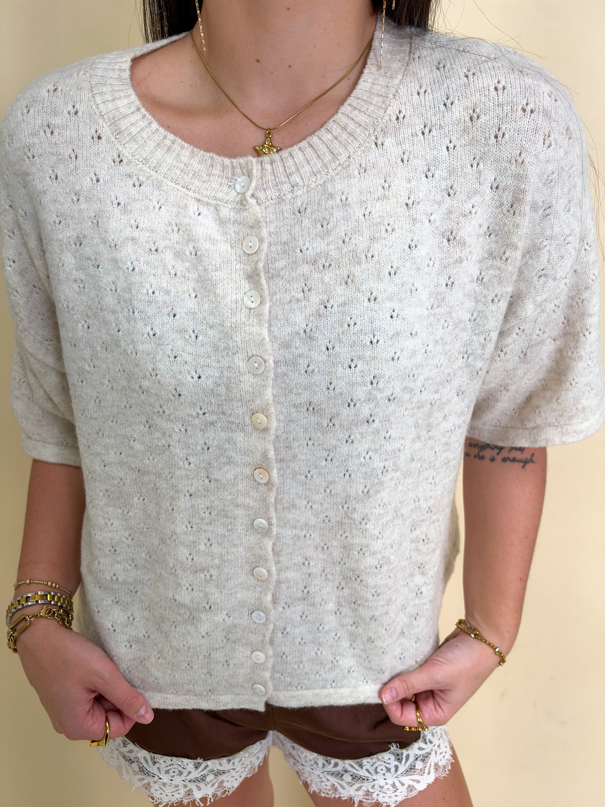 The Peyton Pointelle Cardigan
