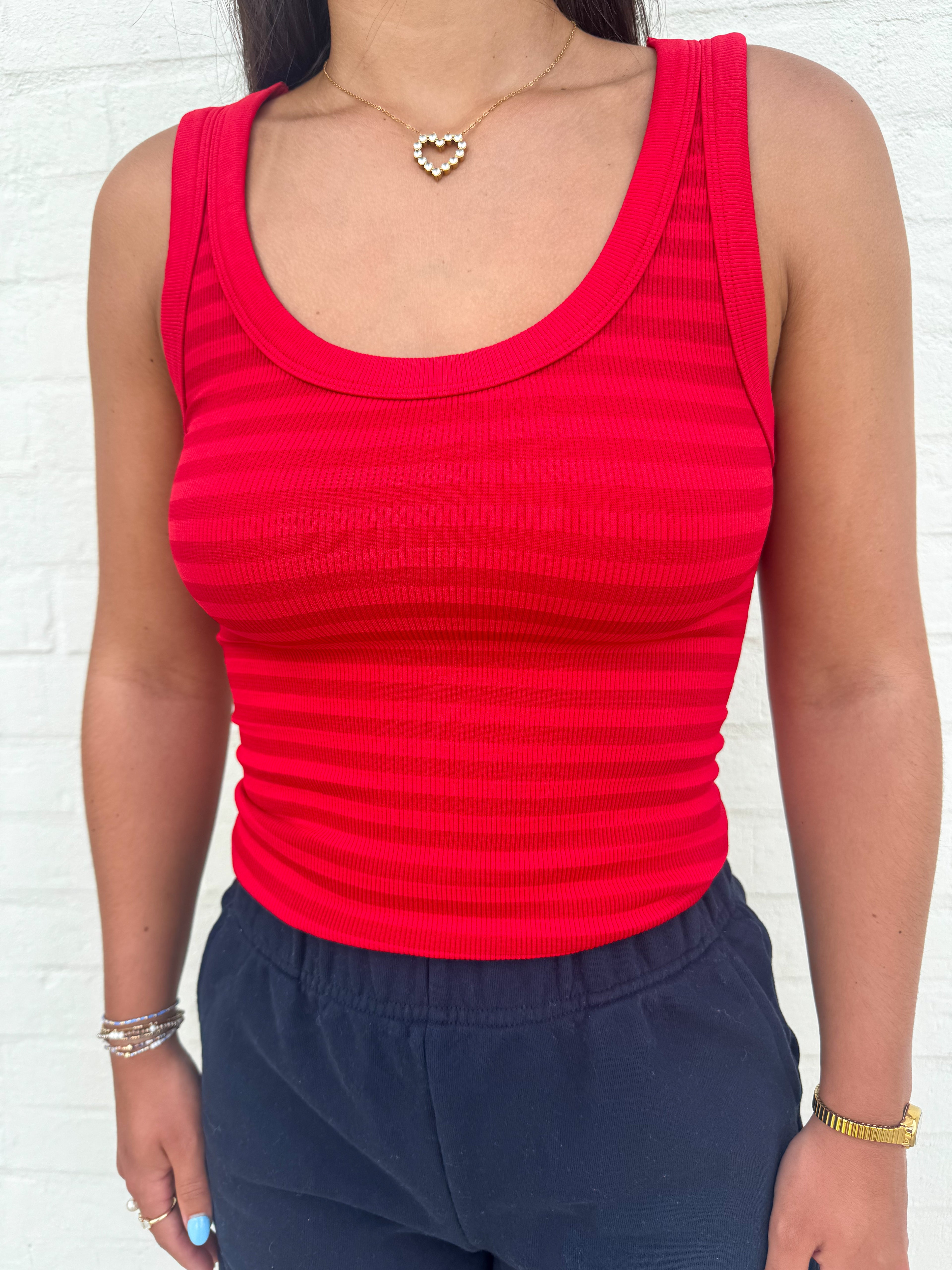 The Cherry Stripe Tank
