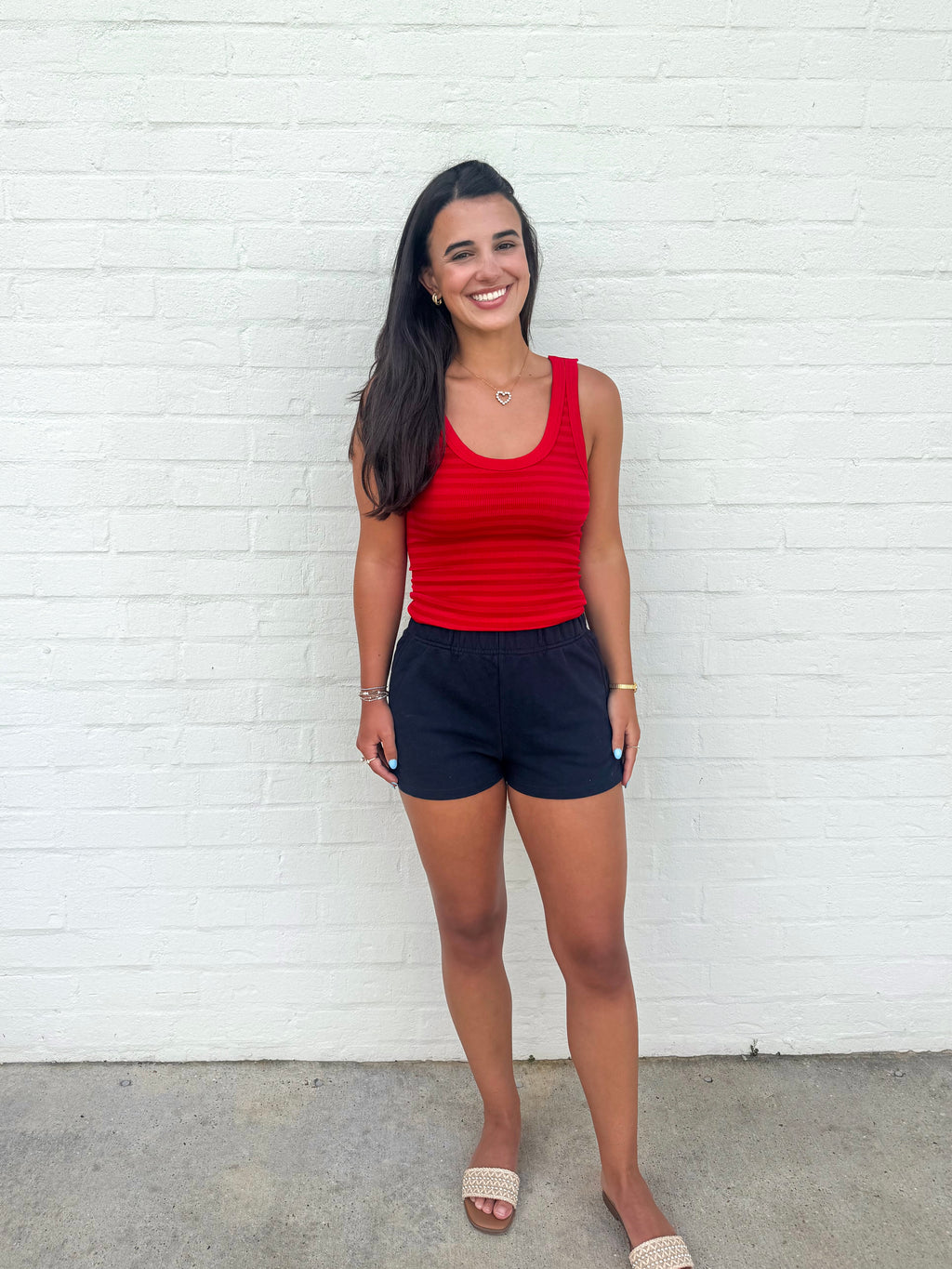 The Cherry Stripe Tank