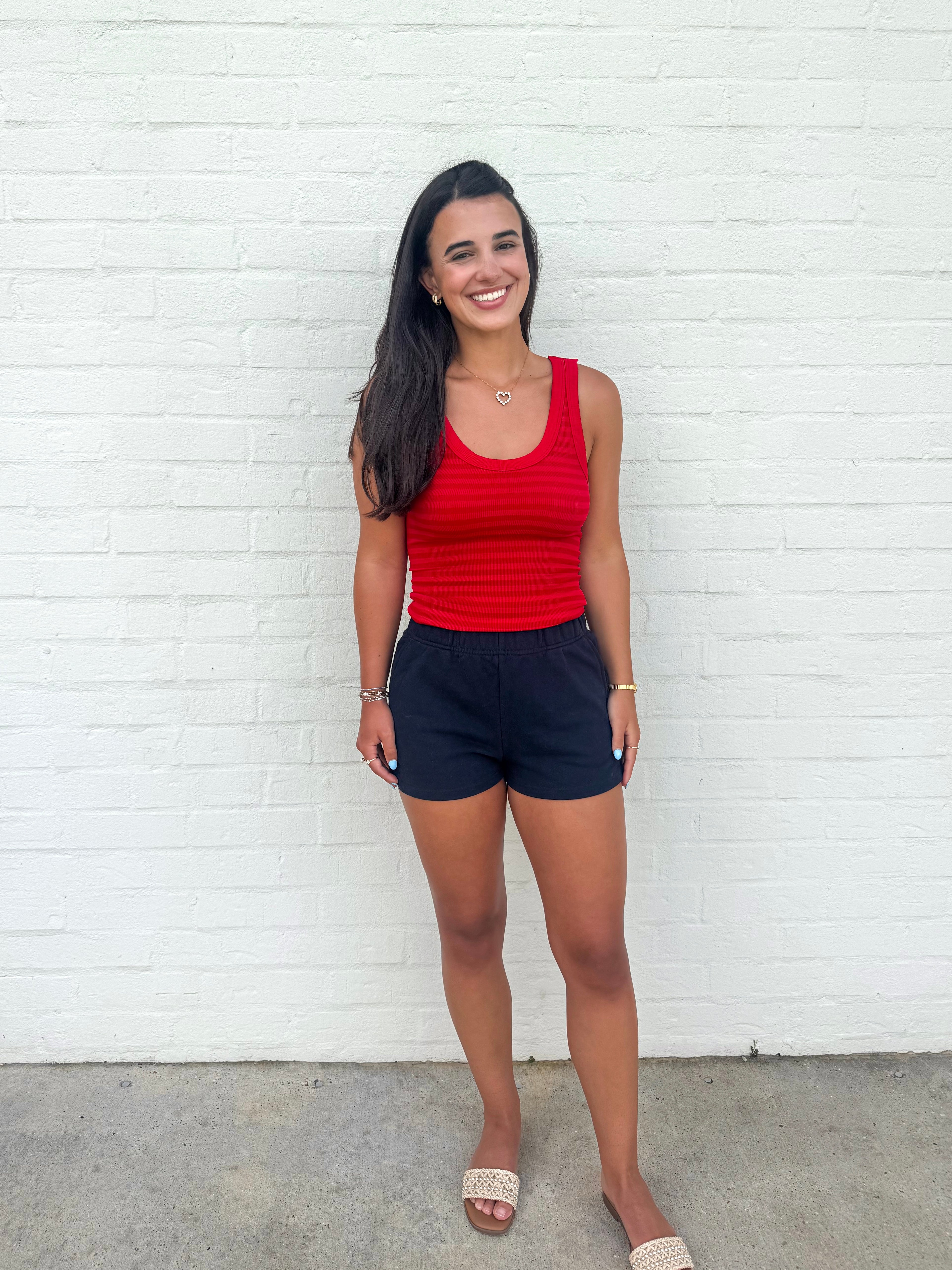 The Cherry Stripe Tank