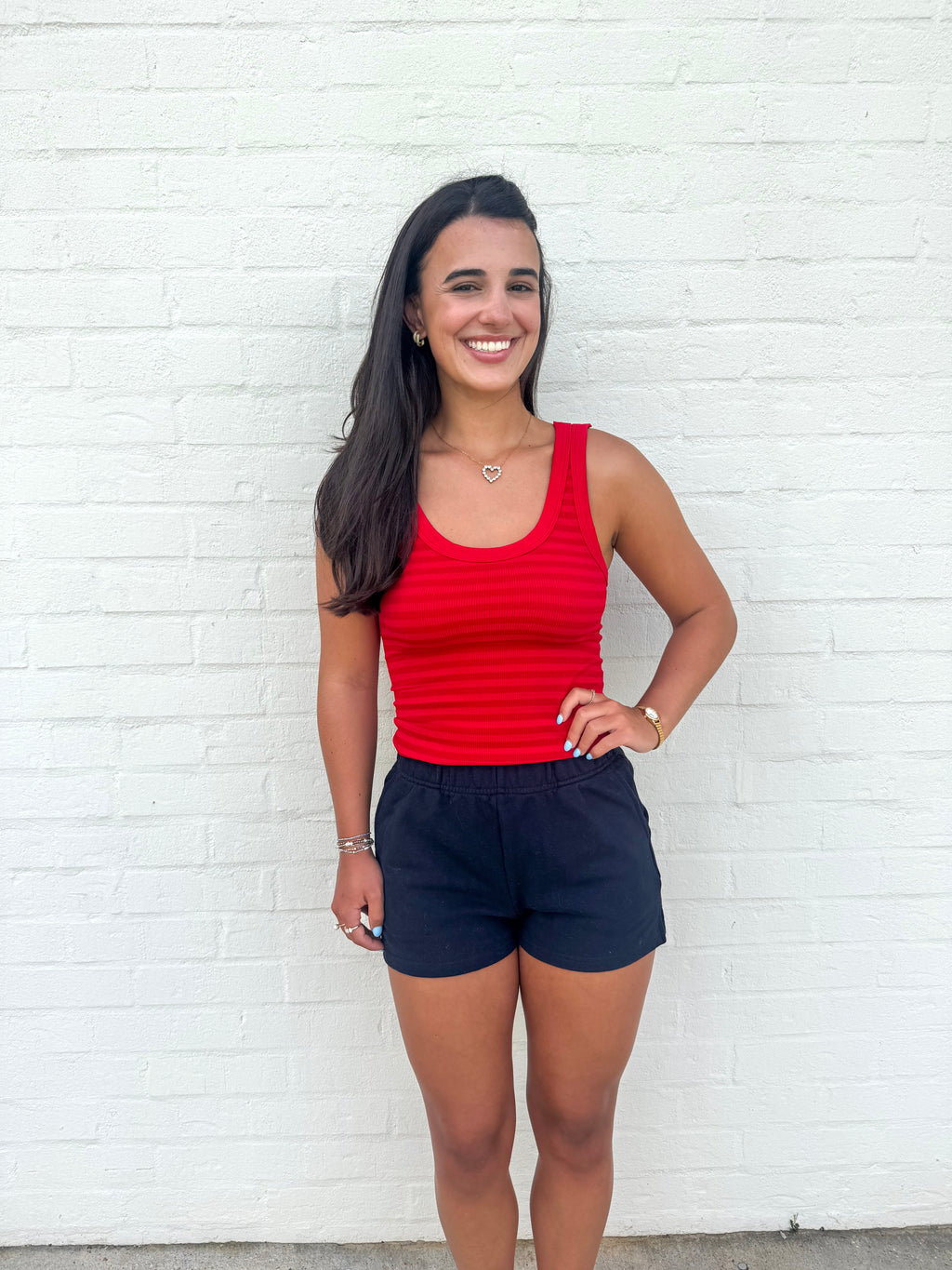 The Cherry Stripe Tank