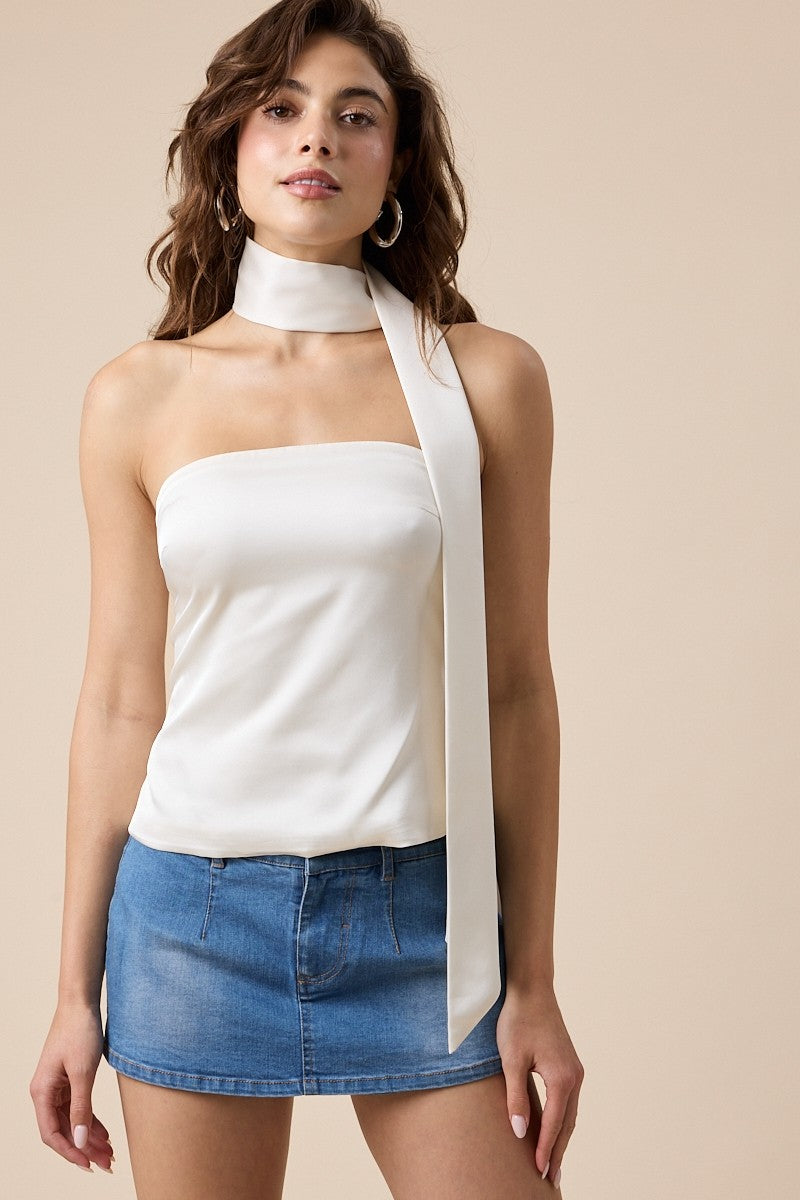 strapless top, elevated tops, scarf top